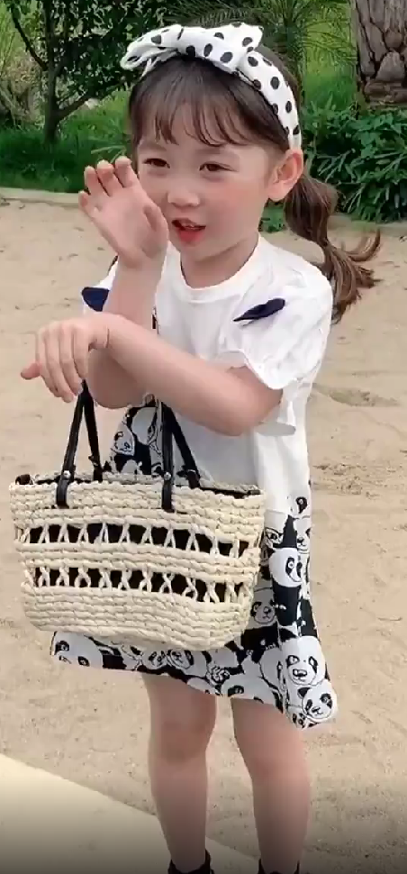 KYII Girl fashionable short sleeve Princess Animal motifs Dress ky220011